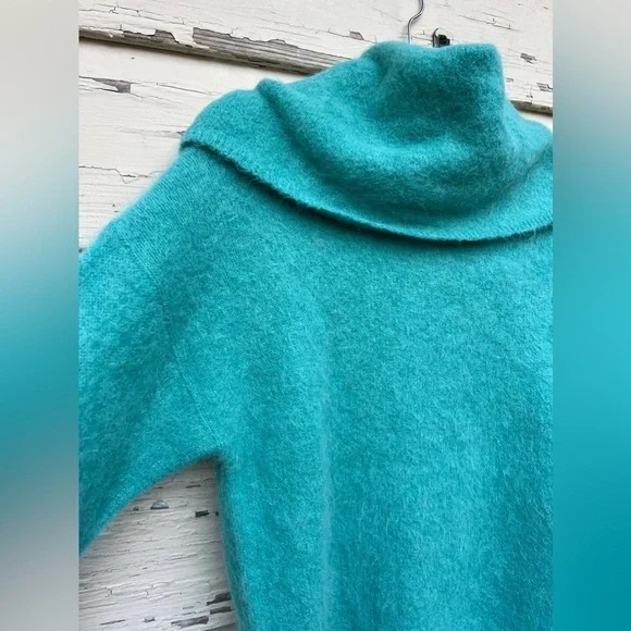 Banana Republic Alpaca Minimalist lagenlook BoHo Cowl Neck Sweater Dress S - Picture 7 of 15